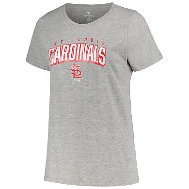 Women's Profile Black/Heather Gray St. Louis Cardinals Plus Size T-Shirt Combo Pack