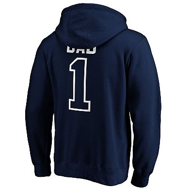 Men's Navy Atlanta Braves Father's Day #1 Dad Pullover Hoodie
