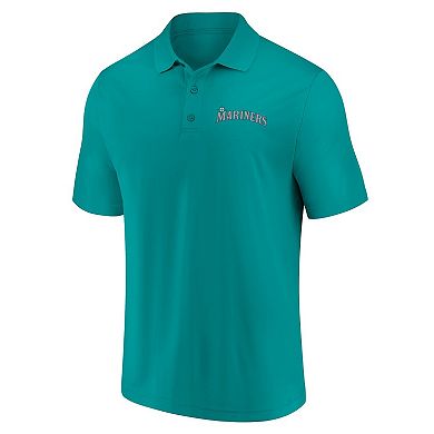 Men's Fanatics Branded Navy/Aqua Seattle Mariners Dueling Logos Polo Combo Set