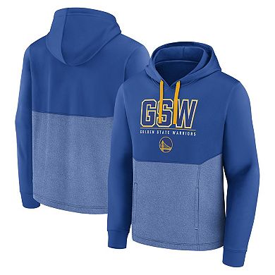 Men's Fanatics Branded  Royal Golden State Warriors Successful Tri-Blend Pullover Hoodie