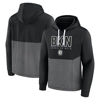 Men's Fanatics Branded Black Brooklyn Nets Successful Tri-Blend Pullover Hoodie