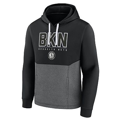 Men's Fanatics Branded Black Brooklyn Nets Successful Tri-Blend Pullover Hoodie