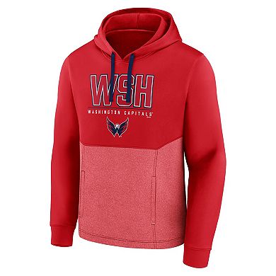 Men's Fanatics Branded Red Washington Capitals Successful Tri-Blend Pullover Hoodie
