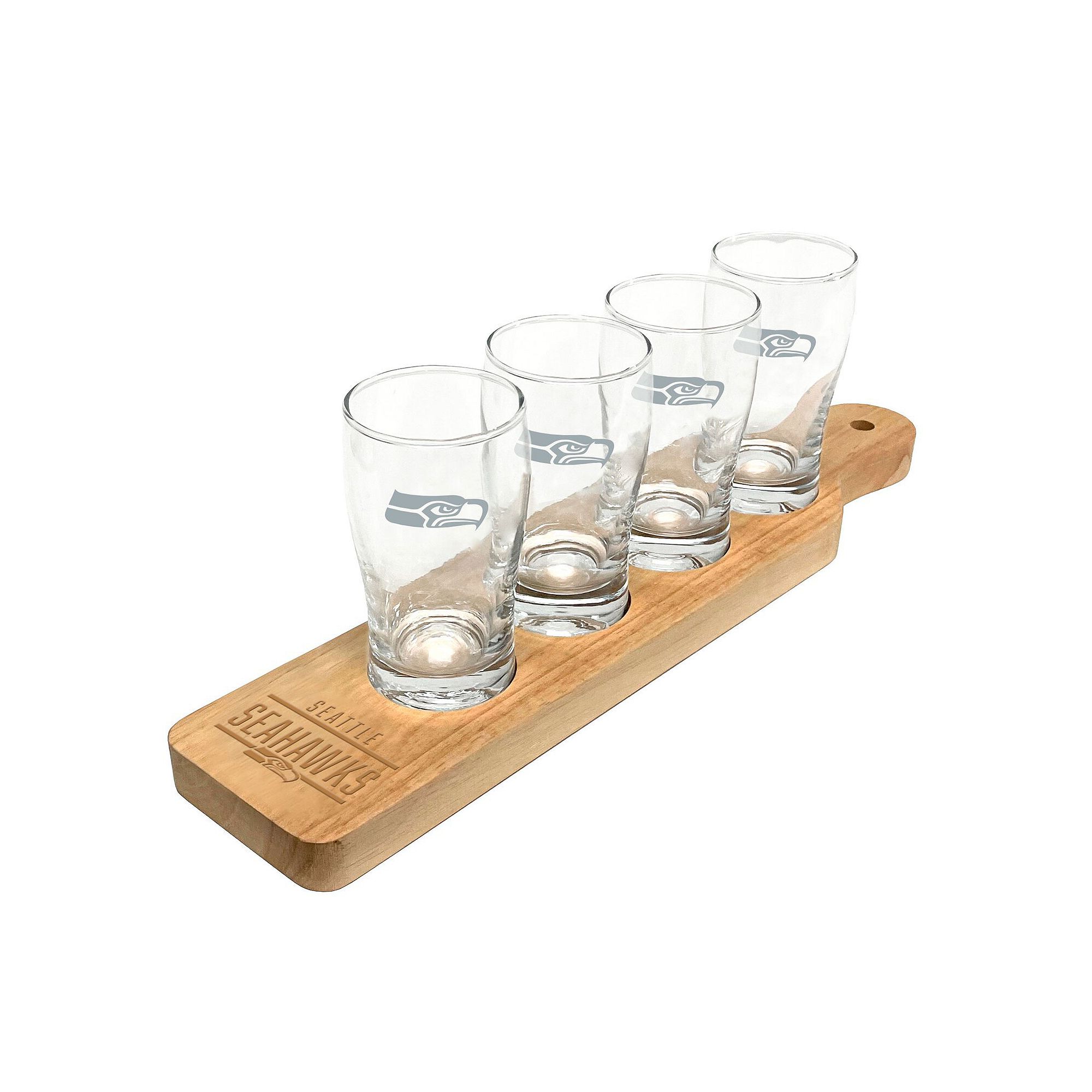 Seattle Seahawks Four-Pack Beer Flight Glass Set, Team