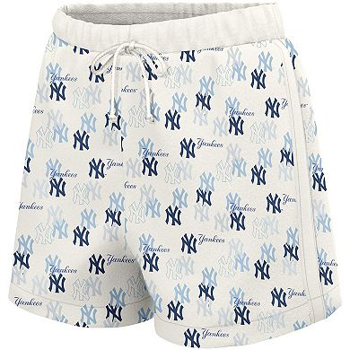 Women's Lusso White New York Yankees Marge Shorts