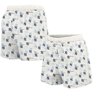 Women's Lusso White New York Yankees Marge Shorts