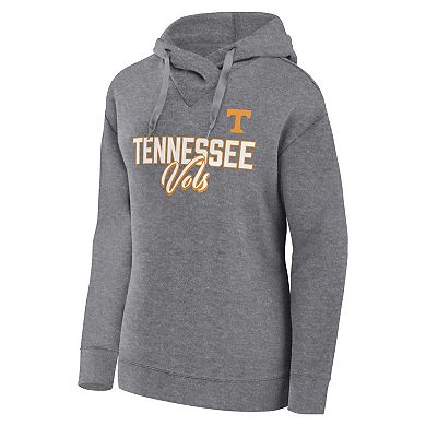 Women's Fanatics Branded Heather Gray Tennessee Volunteers Script Favorite Pullover Hoodie