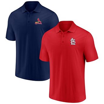Men's Fanatics Branded Red/Navy St. Louis Cardinals Dueling Logos Polo Combo Set