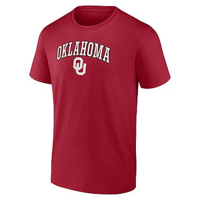 Men's Fanatics Branded Crimson Oklahoma Sooners Campus T-Shirt