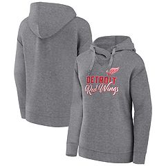 Men's Fanatics Branded Red Detroit Red Wings Puck Deep Lace-Up Pullover Hoodie