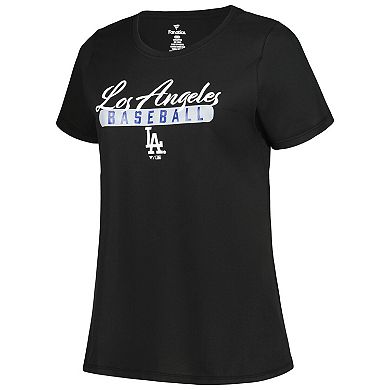 Women's Profile Black/Heather Gray Los Angeles Dodgers Plus Size T-Shirt Combo Pack
