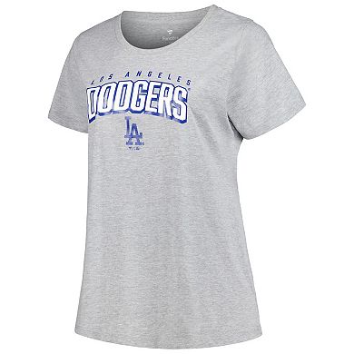 Women's Profile Black/Heather Gray Los Angeles Dodgers Plus Size T-Shirt Combo Pack