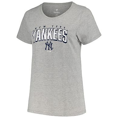Women's Profile Black/Heather Gray New York Yankees Plus Size T-Shirt Combo Pack