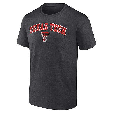 Men's Fanatics Branded Heather Charcoal Texas Tech Red Raiders Campus T-Shirt