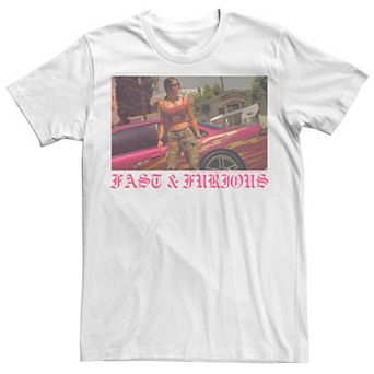 Men's Fast & Furious Pink Letty Ortiz Graphic Tee