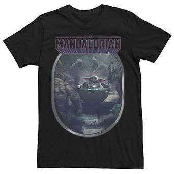 Men's Star Wars The Mandalorian Grogu In Flying Pod Graphic Tee