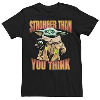 Men's Star Wars The Mandalorian Grogu Stronger Than You Think Graphic Tee