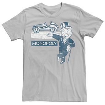 Men's Monopoly Man Luxurious Car Piece Graphic Tee