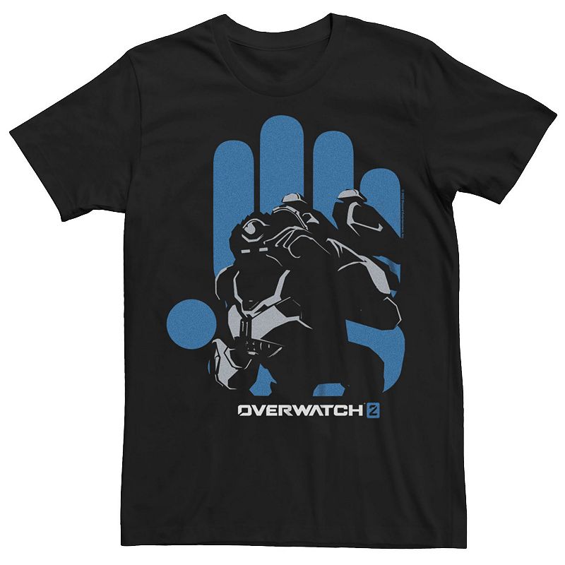 Licensed Character Men's Overwatch 2 Winston Silhouette Graphic Tee, Size: XS, Black