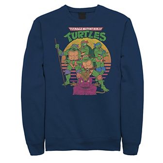 Men's Nickelodeon Teenage Mutant Ninja Turtles Sunset Background Fleece Sweatshirt