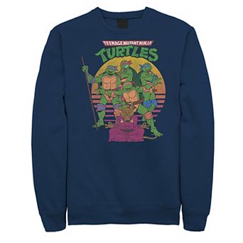 Men's Nickelodeon Teenage Mutant Ninja Turtles Sunset Background Fleece Sweatshirt