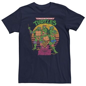 Men's Nickelodeon Teenage Mutant Ninja Turtles Sunset Background Graphic Tee