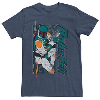 Men's Star Wars Boba Fett Panel Draw Graphic Tee