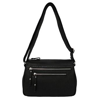 GAL Granada Leather Triple Compartment Crossbody Handbag