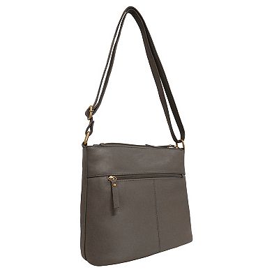 GAL Granada Leather Triple Compartment Crossbody Handbag