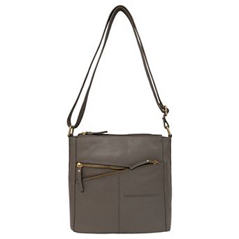 GAL 100 Granada Leather Triple Entry Crossbody Handbag