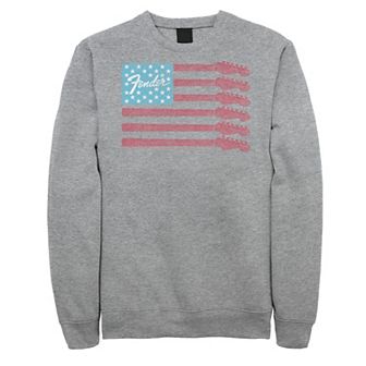 Big & Tall Fender Guitar's Arms American Flag Fleece Sweatshirt