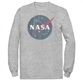 Big & Tall NASA Simple Vintage Logo Long Sleeve Tee