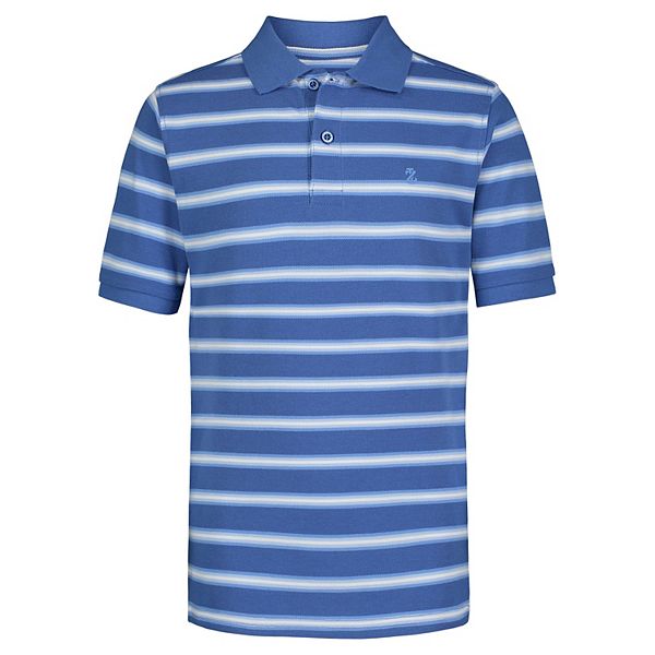 Zion Boys Pique Polo T-shirt with Deer Embroidery-Coral