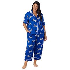 Women's Beauty Sleep Social Billie 3/4-Sleeve Notch Collar Top & Pajama  Pants Sleep Set