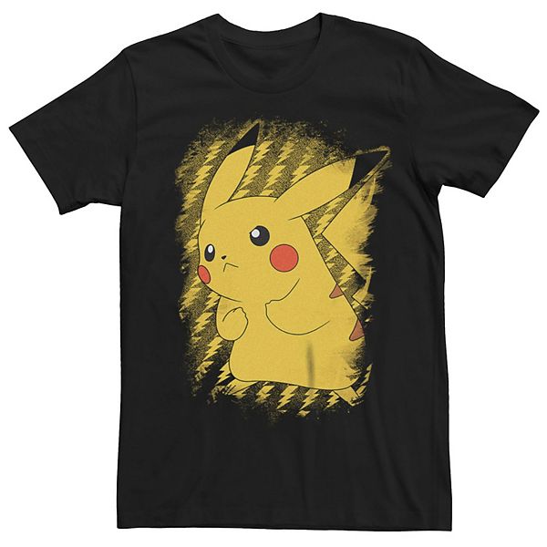 Men's Pokemon Pikachu Brushed Electricity Bolts Graphic Tee