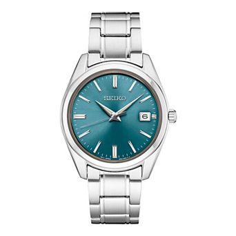 Seiko Men's Essentials Stainless Steel Quartz Blue Dial Watch - SUR525