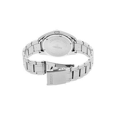 Seiko Men's Essentials Stainless Steel Quartz Green Dial Watch