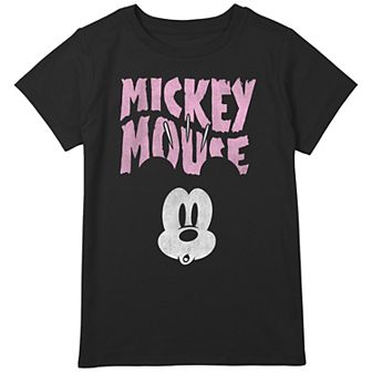 Girls Disney Mickey Mouse Scared Graphic Tee