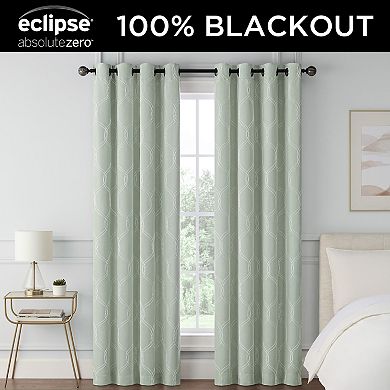eclipse Magnitech Cambridge 100% Blackout 2-Window Curtain Panels