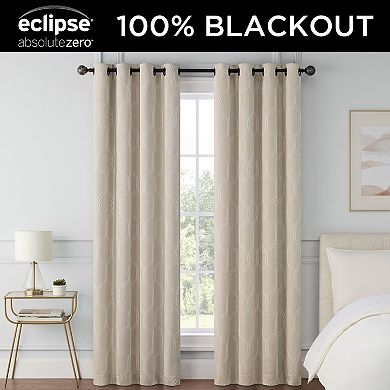 eclipse Magnitech Cambridge 100% Blackout 2-Window Curtain Panels