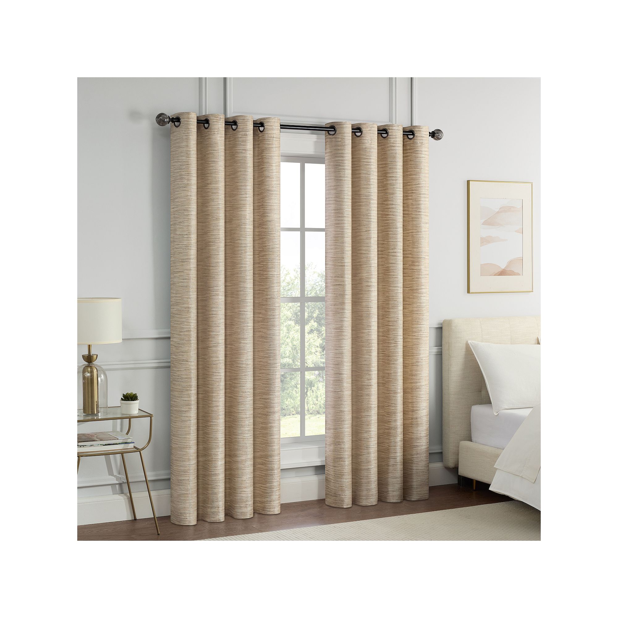 eclipse Magnitech 2-Pack York Blackout Window Curtains, Marble