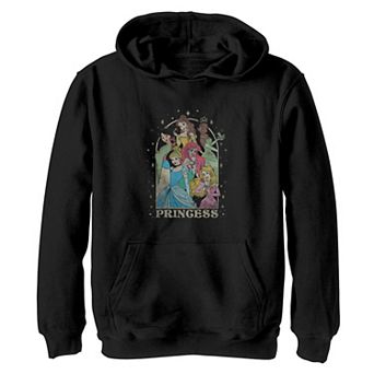 Disney Princess Mulan, Belle, Tiana, Cinderella, Ariel & Aurora Magical Arched Portrait Girls Plus Size Graphic Hoodie