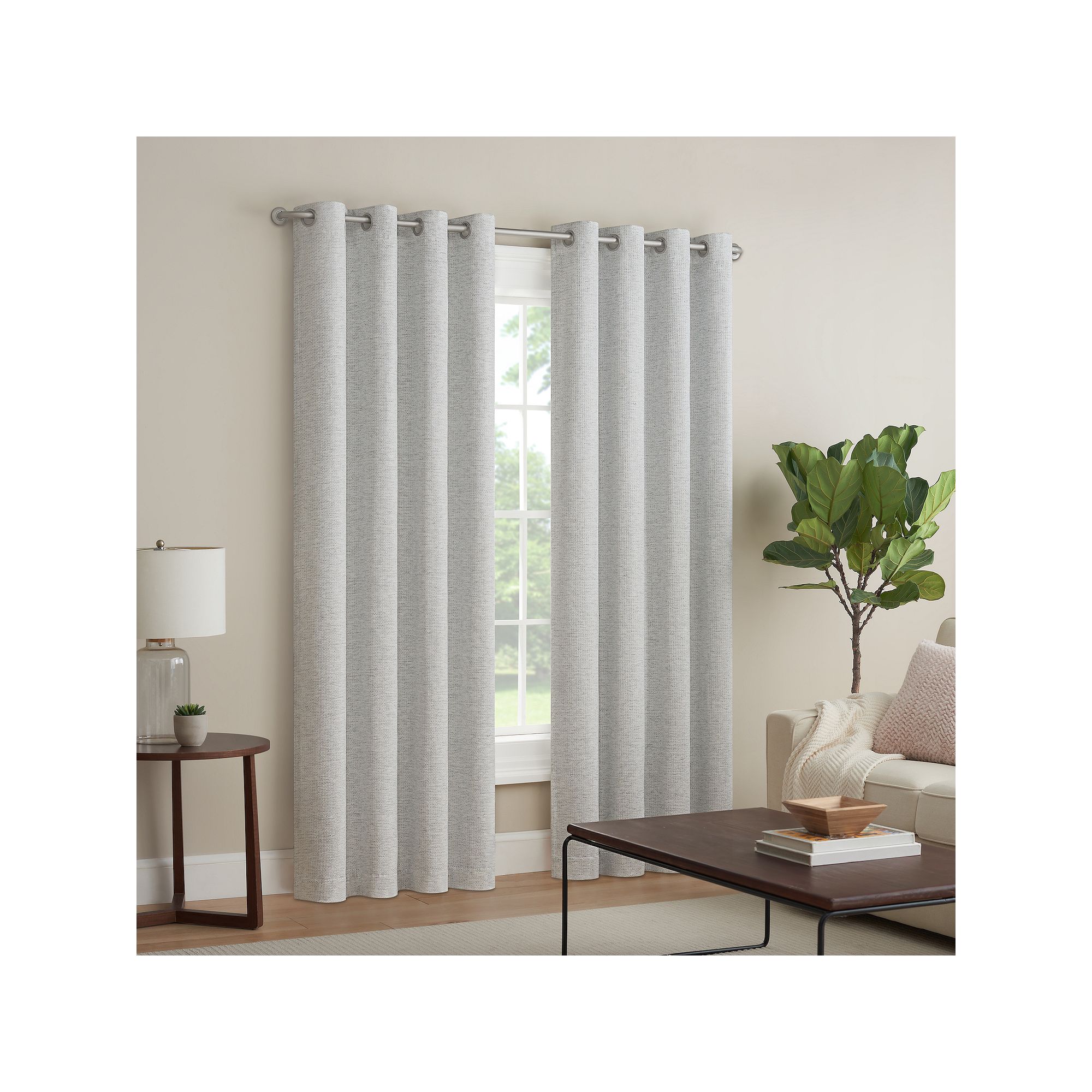 eclipse Magnitech 2-Pack Clayton Blackout Window Curtains, Gray