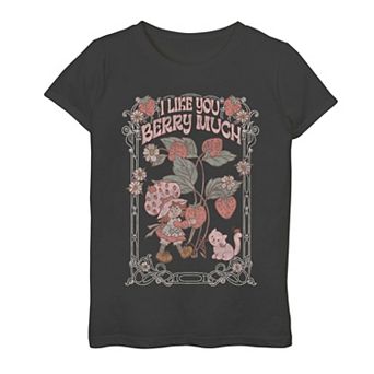 Girls Strawberry Shortcake I Like You Berry Much Graphic Tee
