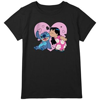 Girls Lilo And Stitch Lilo Kiss Graphic Tee