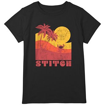 Girls Disney Lilo & Stitch Sunset Graphic Tee