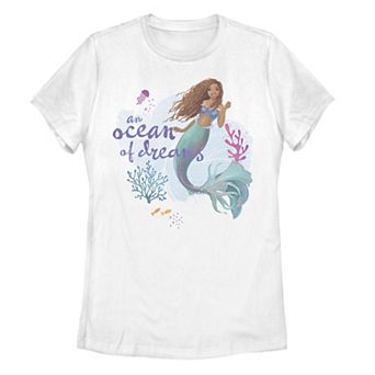 Disney's The Little Mermaid Live Action Juniors' Ariel An Ocean Of Dreams Graphic Tee
