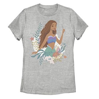 Disney's The Little Mermaid Live Action Juniors' Ariel With A Fork Graphic Tee