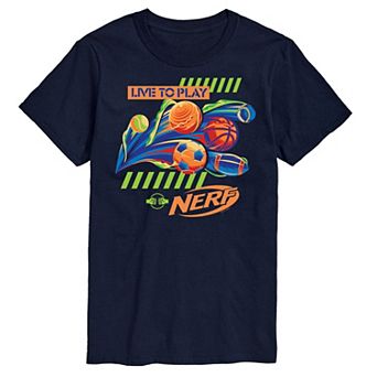 Big & Tall Nerf Live To Play Graphic Tee