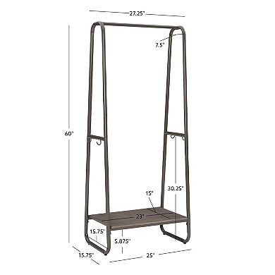 Linon Bywood Clothing Rack Tall- 60 inch